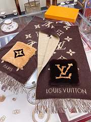 LOUIS VUITTON COLD REYKJAVIK SCARF BROWN 007 SIZE 190 x 46 cm - 3