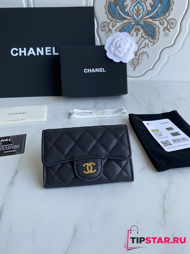 Chanel Card Holder Black AP0214 Size 11x8.5x3 cm - 1