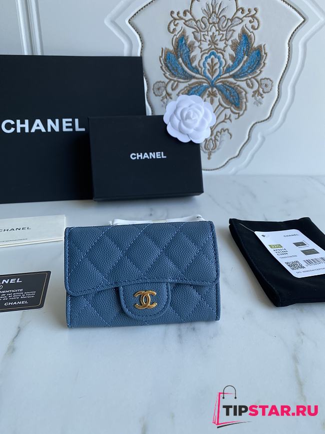 Chanel Card Holder Blue AP0214 Size 11x8.5x3 cm - 1