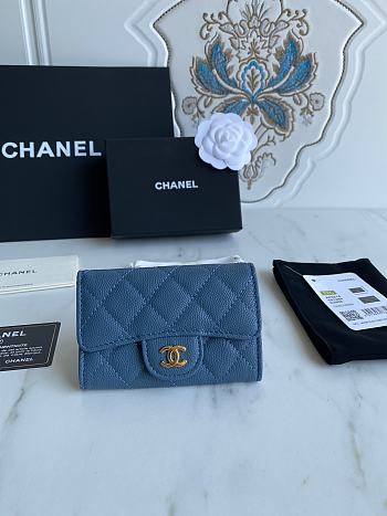 Chanel Card Holder Blue AP0214 Size 11x8.5x3 cm