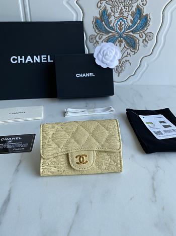 Chanel Card Holder Beige AP0214 Size 11x8.5x3 cm