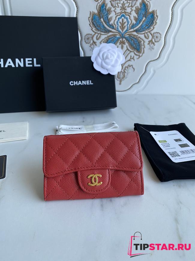 Chanel Card Holder Red AP0214 Size 11x8.5x3 cm - 1
