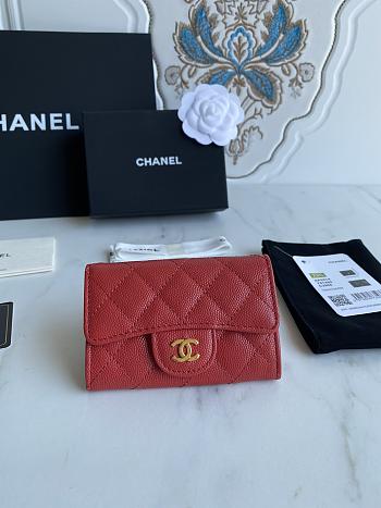 Chanel Card Holder Red AP0214 Size 11x8.5x3 cm