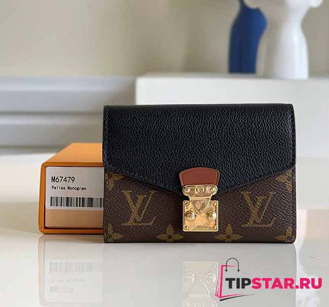 Louis Vuitton Pallas Compact Black Wallet  M67478  13 x 9.3 x 1 cm - 1