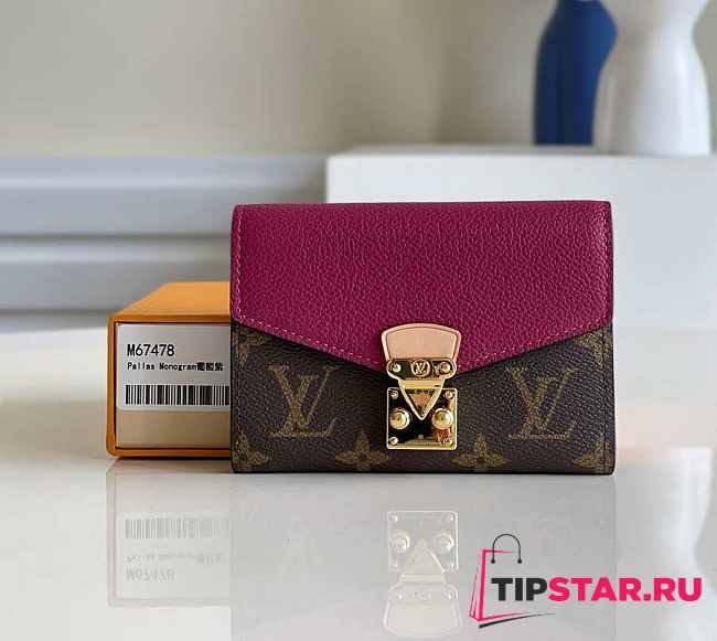  Louis Vuitton Pallas Compact Rose Wallet  M67478  13 x 9.3 x 1 cm - 1