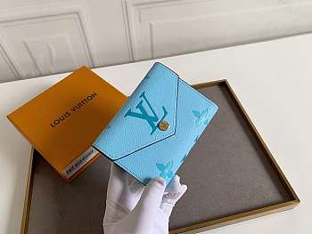 Louis Vuitton Victorine Wallet Blue 12 x 9.5 x 1.5 cm