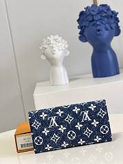 Louis Vuitton Sarah Wallet  Navy Blue M81183 Size 19 x 10.5 x 2cm - 3