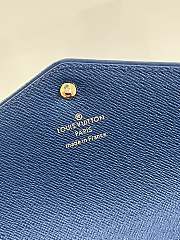 Louis Vuitton Sarah Wallet  Navy Blue M81183 Size 19 x 10.5 x 2cm - 2