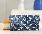 Louis Vuitton Sarah Wallet  Navy Blue M81183 Size 19 x 10.5 x 2cm - 1