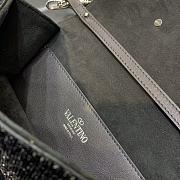 Valentino garavani locò small shoulder black bag 5032 size 19x10x5 cm  - 6