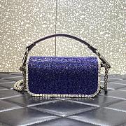 Valentino garavani locò small shoulder Lilac bag 5032 size 19x10x5 cm - 5