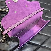 Valentino garavani locò small shoulder Lilac bag 5032 size 19x10x5 cm - 2