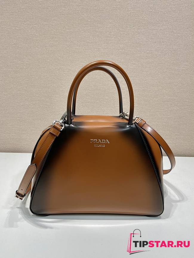 PRADA 1BA366 SUPERNOVAR HANBAG BROW Size 25.5x18x13.5cm - 1