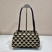 Prada Large Symbole jacquard fabric shoulder bag 1BA368 Size 25x13.5x13 cm - 4