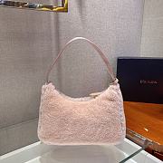  Prada Re-Edition shearling mini bag Pink Size 23x14x5 cm - 2