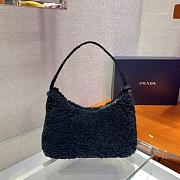  Prada Re-Edition shearling mini bag Black Size 23x14x5 cm - 4