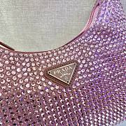 Prada Hobo re-edition with crystals in pink  23x13x5cm - 4