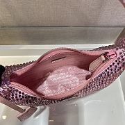 Prada Hobo re-edition with crystals in pink  23x13x5cm - 2