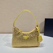 Prada Hobo re-edition with crystals in pineapple yellow 23x13x5cm - 1