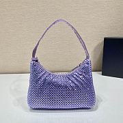 Prada Hobo re-edition with crystals in Purple 23x13x5cm - 2