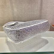 Prada Hobo re-edition with crystals in white 23x13x5cm - 3