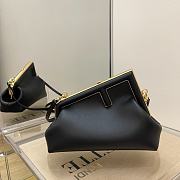 Fendi frist small black leather bag 8bp129 Size 26×18×9.5cm - 1