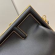 Fendi frist small black leather bag 8bp129 Size 26×18×9.5cm - 4