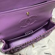 Chanel Woven Wool CF Purple Size 25x16x7 cm - 5