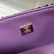 Chanel Woven Wool CF Purple Size 25x16x7 cm - 4