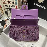 Chanel Woven Wool CF Purple Size 25x16x7 cm - 6