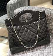Chanel Black Quilted Lambskin Cut Out Chain Handle Bag Size 37x39x8 cm - 4