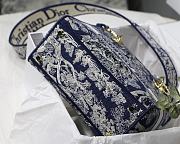 Dior Lady Blue Toile De Jouy Embroidery 234321 Size 24 x 20 x 11 cm - 4