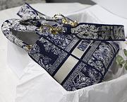 Dior Lady Blue Toile De Jouy Embroidery 234321 Size 24 x 20 x 11 cm - 5