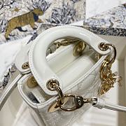 Lady Dior Bag white Cannage Lambskin Size 12 x 10 x 5 cm - 2