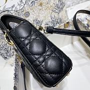 Lady Dior Bag Black Cannage Lambskin Size 12 x 10 x 5 cm - 4