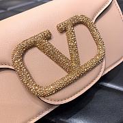 Valentino Loco Calfskin Shoulder Bag Pink 5031 Size 19 cm - 5