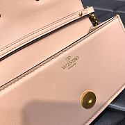 Valentino Loco Calfskin Shoulder Bag Pink 5031 Size 19 cm - 4