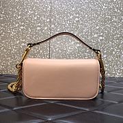 Valentino Loco Calfskin Shoulder Bag Pink 5031 Size 19 cm - 3