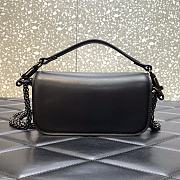 Valentino Loco Calfskin Shoulder Bag Black 5031 Size 19 cm - 5
