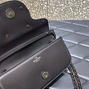 Valentino Loco Calfskin Shoulder Bag Black 5031 Size 19 cm - 2