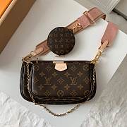 LV Multi pochette accessoires light pink strap M44840 Size 24×13.5×4cm - 1