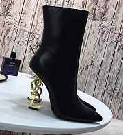 YSL Opyum 110 YSL Black Gold Heeled Boots - 3