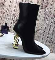 YSL Opyum 110 YSL Black Gold Heeled Boots - 5