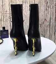 YSL Opyum 110 YSL Black Gold Heeled Boots - 6