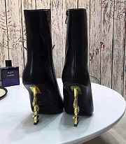 YSL Opyum 110 YSL Black Gold Heeled Boots - 2