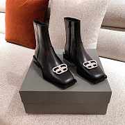 Balenciaga Black Rim BB Zipped Short Boots - 1