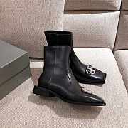 Balenciaga Black Rim BB Zipped Short Boots - 5