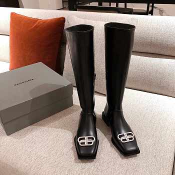 Balenciaga Black Rim BB Zipped Long Boots