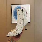 Balenciaga Ankle Leather White Boot - 3