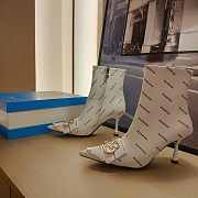 Balenciaga Ankle Leather White Boot - 2
